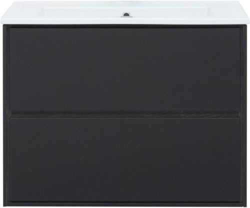 Тумба под раковину Aquanet Милан 00269303 80х50 подвесная цвет черный - фото 5