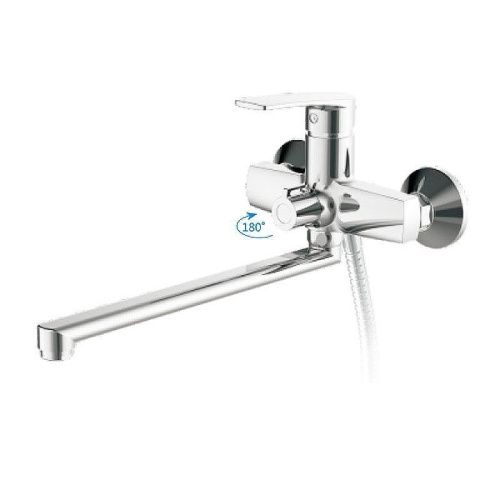 Смеситель для ванны и душа Haiba HB587 HB22587 настенный хром - фото 2