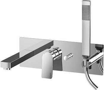 Смеситель для ванны с душем Paffoni Tilt TI001CR встраиваемый в стену хром