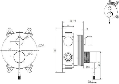 Смеситель для ванны с душем Allen Brau Priority 5.31C11-MG встраиваемый в стену серый - фото 2
