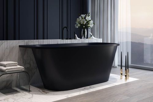 Ванна из искусственного камня Holbi GALATEA 1.01.003.11.3 170х75 пристенная овальная - фото 3