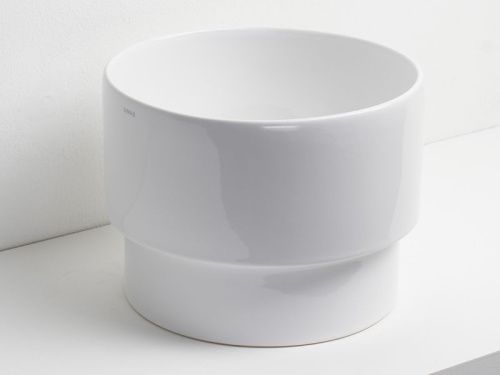 Раковина из сантехнического фаянса Simas PO 03 30х30 накладная цвет белый - фото 2