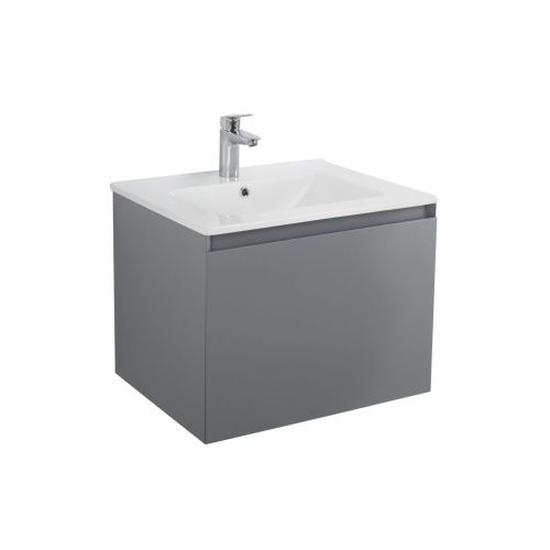 Тумба под раковину Art&Max Latina AM-Latina-600-1C-SO-GM 60х50 подвесная цвет серый - фото 5