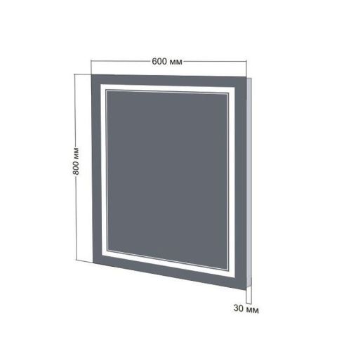 Зеркало с подсветкой Бриклаер Эстель 4627125414275 60х80 подвесное - фото 3