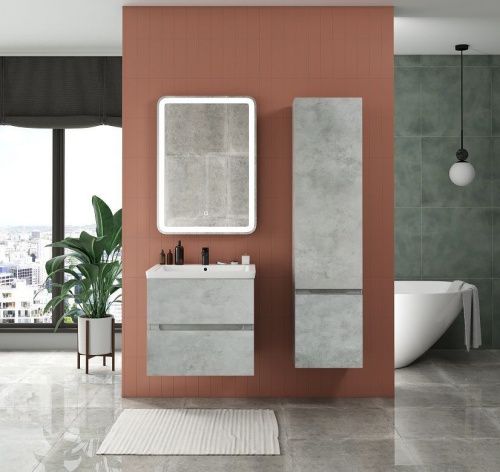 Шкаф-пенал Art&Max TECHNO AM-Techno-1600-AC-SO-LS935-R 40х160 подвесной цвет серый