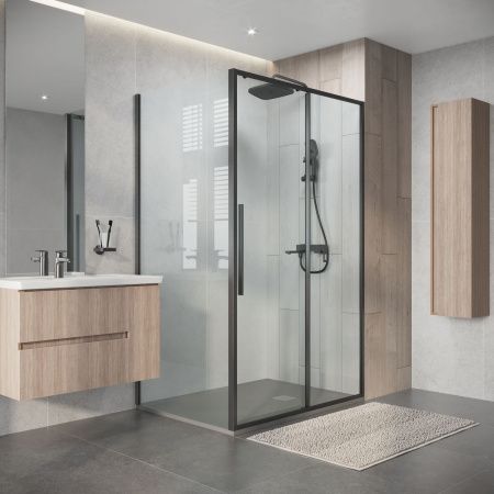 Душевой уголок Niagara Nova NG-34-13AGR-A100GR-34 130х100 стекло прозрачное профиль графит без поддона