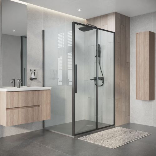 Душевой уголок Niagara Nova NG-34-13AGR-A90GR-34 130х90 стекло прозрачное профиль графит без поддона - фото 5