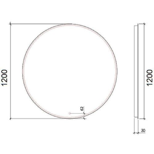 Зеркало с подсветкой и антизапотевателем Boheme 545-120 120х120 подвесное - фото 4
