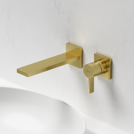 Смеситель для раковины Sancos Linn SC9021BG встраиваемый в стену золото