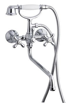 Смеситель для ванны Emmevi Deco Classic 12011СМ25/CO настенный хром/золото