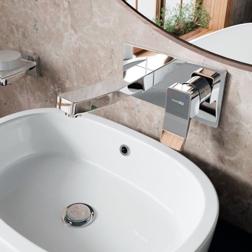 Смеситель для раковины Wasserkraft Aller 1060 10630 встраиваемый в стену хром - фото 2