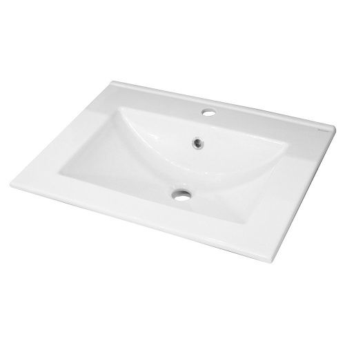 Раковина из сантехнического фарфора Onika Бергамо CDB00018485 70х50 накладная цвет белый 1 отверстие под смеситель