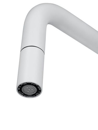 Смеситель для кухни Wonzon & Woghand WW-6018-MW на мойку белый - фото 4