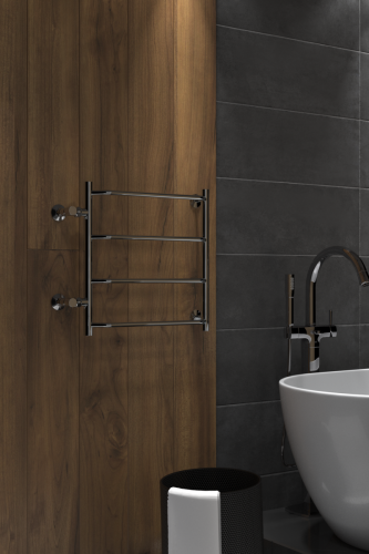 Полотенцесушитель водяной Indigo Roof LRSW60-50-б/п-50 60х60 хром - фото 4