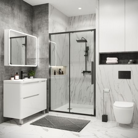 Душевая дверь Grossman Cosmo 100.K33.02.110.42.00 110х195 стекло прозрачное профиль графит