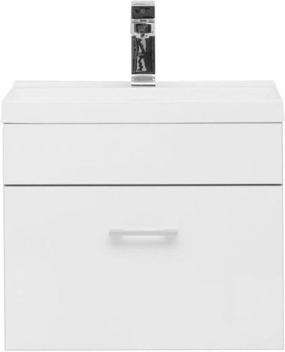 Тумба с раковиной Aquanet Верона 00287665 50х40 подвесная цвет белый - фото 3