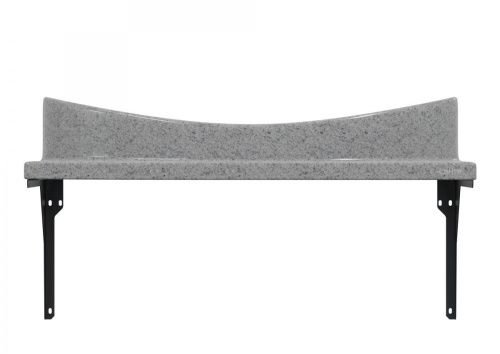 Раковина из искусственного камня СанТа 900143 70х50 подвесная цвет серый - фото 3