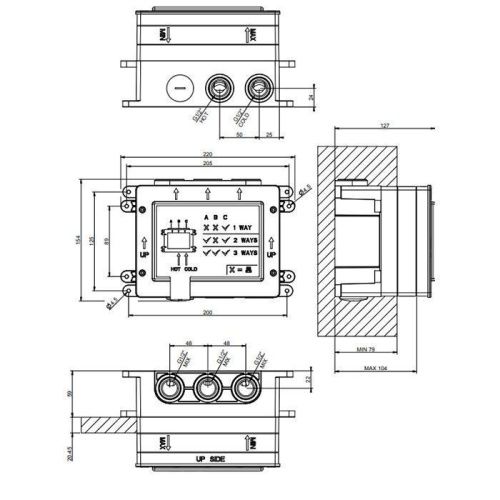 Встраиваемые части для термостатического смесителя Gessi Hi-Fi 63001#031 - фото 2