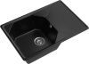 Кухонная мойка Granfest Unique U-740L черный 75х50 цвет черный поверхность матовая