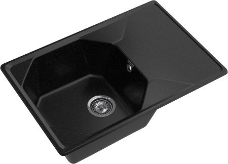 Кухонная мойка Granfest Unique U-740L черный 75х50 цвет черный поверхность матовая