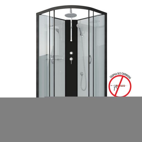 Душевая кабина Niagara Classic 67031414BKT 80х80 четверть круга без крыши ориентация универсальная - фото 2