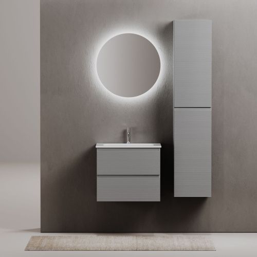 Тумба под раковину Sancos FOLK FL60ES 60х40 подвесная цвет серый - фото 2