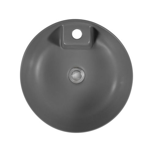 Раковина из сантехнического фарфора Aquatek ЕВРОПА AQ5212-MG 40х40 накладная цвет серый 1 отверстие под смеситель - фото 4