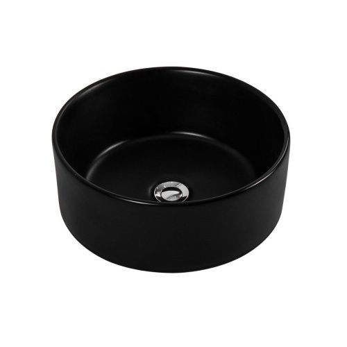 Раковина из сантехнического фарфора Aquatek AQ5118-MB 40х40 накладная цвет черный без отверстий под смеситель - фото 4