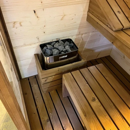 Сауна Gruppo Treesse AURA SA1815DX01AVL 180х150х216 с подсветкой дверь стекло/дерево левосторонняя