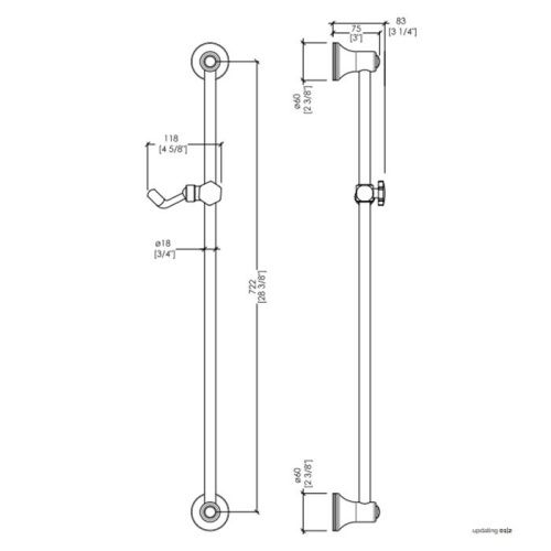 Душевая штанга Devon Devon Austin UTCI535BR цвет бронза - фото 2