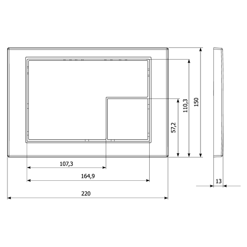 Клавиша смыва механическая KK POL M10 350/PPC/080-00-00 цвет черный - фото 2