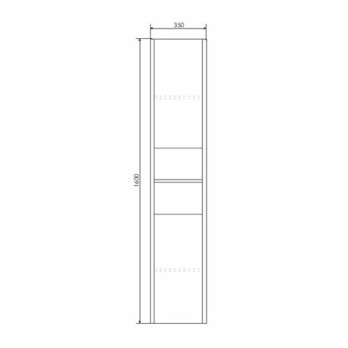 Шкаф-пенал Comforty Женева 00004137139CF 40х160 напольный цвет серый - фото 2