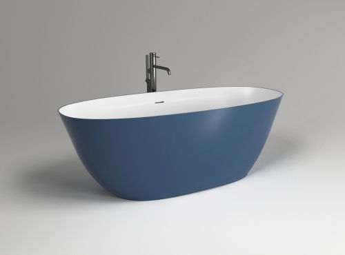 Ванна из искусственного камня Plumberia Selection Veloma VELOMA 160BD 160х70 отдельностоящая овальная с ножками - фото 4