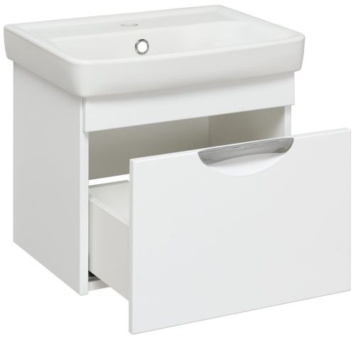 Тумба под раковину Runo ИБИЦА 00000001046 50х30 подвесная цвет белый - фото 2