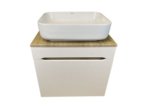 Тумба с раковиной Sintesi STL.W7018_SIN-LVB-APP-409 60х60 подвесная цвет белый - фото 4