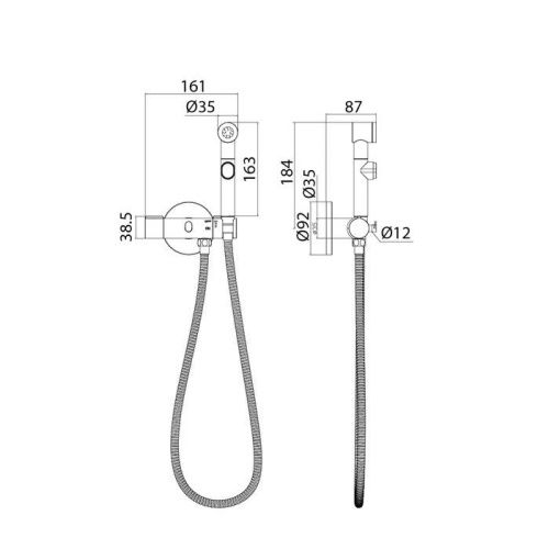 Гигиенический душ со смесителем Iddis Axes AXESBR0i08 хром - фото 4