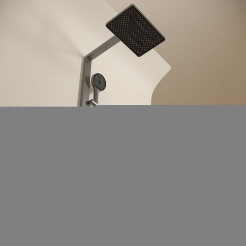 Душевая стойка Sancos Vos SC6100GG настенная цвет вороненая сталь с термостатом - фото 4