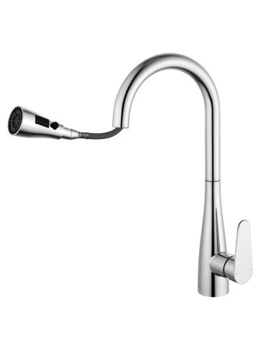 Смеситель для кухни Wonzon & Woghand WW-121E201B-CR на мойку хром - фото 2