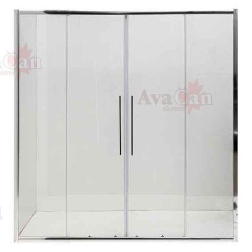 Душевая дверь AvaCan FC2-170 190х195 стекло прозрачное профиль хром - фото 4
