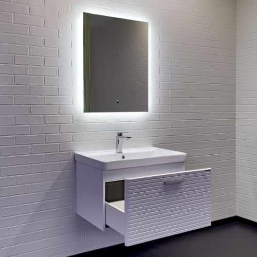 Тумба с раковиной Comforty Танжер 00-00019565CF 70х50 подвесная цвет белый - фото 4