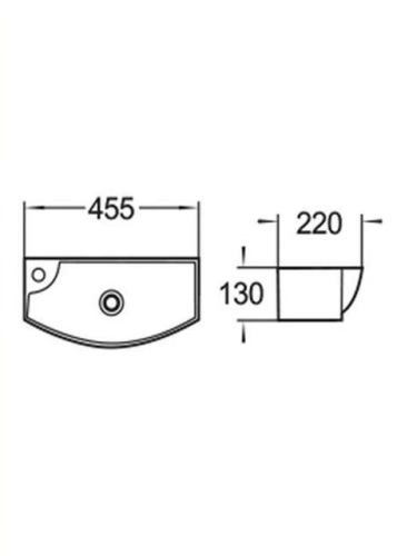 Раковина из сантехнического фаянса WeltWasser WW SK 10000008694 50х20 подвесная цвет белый - фото 3