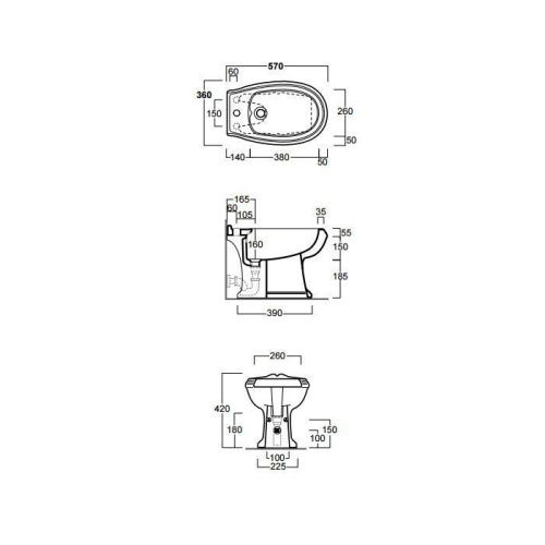 Биде напольное Simas Arcade AR833bi*1 цвет белый - фото 2