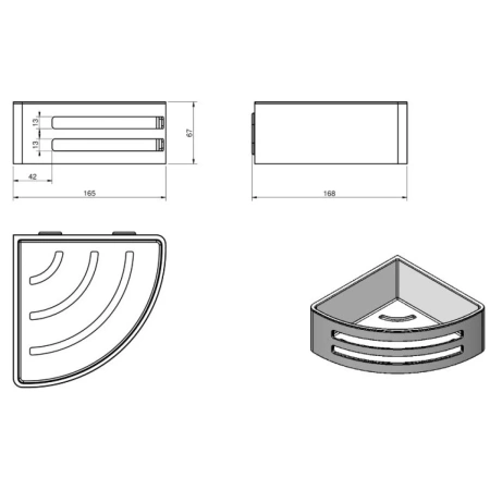 Полка для душа Langberger Accessories 75660