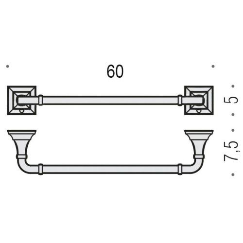Полотенцедержатель Colombo Portofino B3211.CR - фото 2