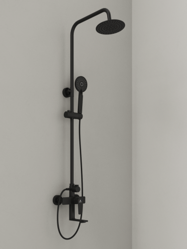 Душевая стойка Agger Brilliant A0393344 настенная цвет черный - фото 5