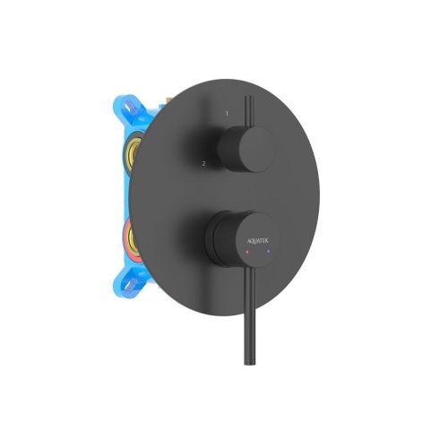 Смеситель для ванны Aquatek ЕВРОПА AQ1347MB встраиваемый в стену черный