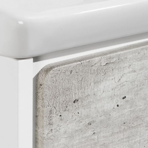 Тумба под раковину Roca Ronda ZRU9303002 60х40 подвесная цвет серый/белый - фото 4