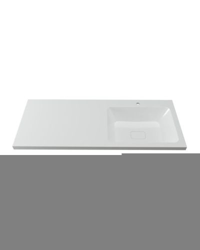 Раковина из искусственного камня Orange Sistema ST-120RAR 120х48 над стиральной машиной цвет белый - фото 2