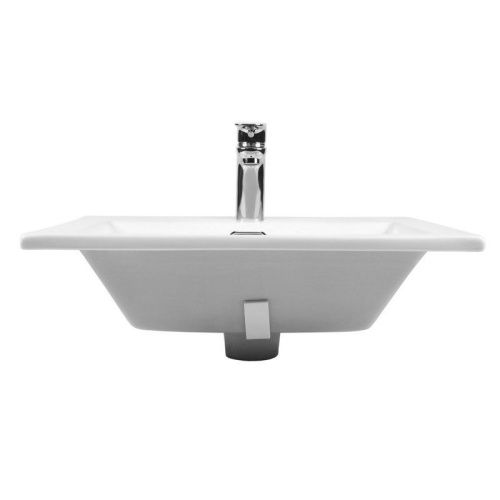 Раковина из сантехнического фарфора Bond Cube S06-500 50х40 встраиваемая цвет белый 1 отверстие под смеситель - фото 3