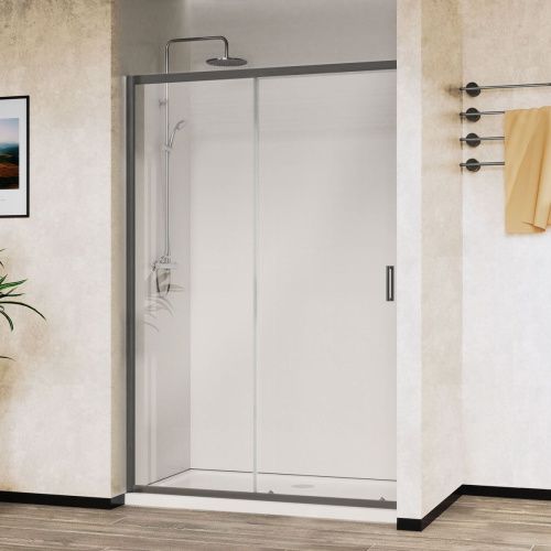 Душевая дверь Vincea City VDS-5CT120CLGM 120х195 стекло прозрачное профиль вороненая сталь - фото 2